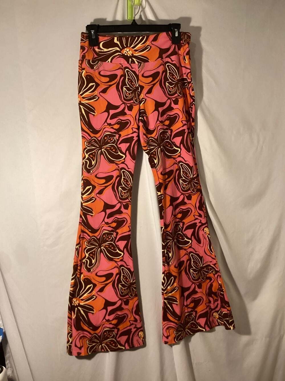 No Boundaries Y2K Butterfly Flower Hippie Flare Knit Pants